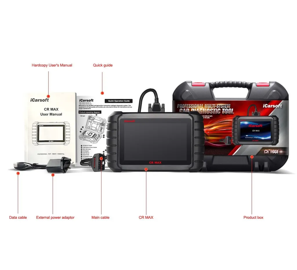 UNIVERSAL DIAGNOSEGERÄT ICARSOFT CR MAX OBD2 Scanner + E Online Updates DEUTSCH 2 UNIVERSAL DIAGNOSEGERÄT ICARSOFT CR MAX OBD2 Scanner + E Online Updates DEUTSCH - Image 2