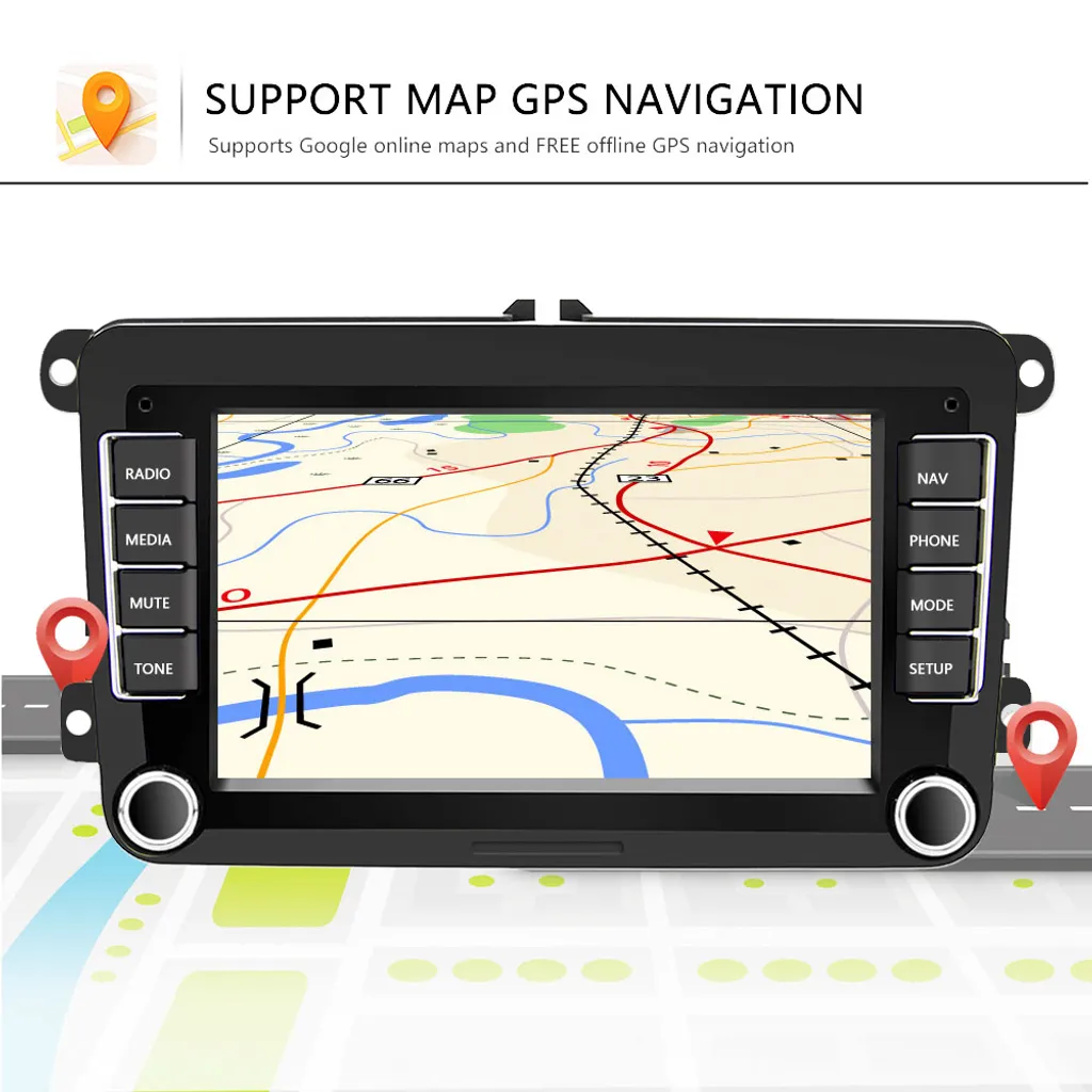 Eunavi 7 "Android Auto Multimedia Player 2 Din WIFI GPS Navigation Autoradio Für Skoda VW Passat B6 Polo Golf 4 5 Touran Seat FM 5 Eunavi 7 "Android Auto Multimedia Player 2 Din WIFI GPS Navigation Autoradio Für Skoda VW Passat B6 Polo Golf 4 5 Touran Seat FM - Image 5