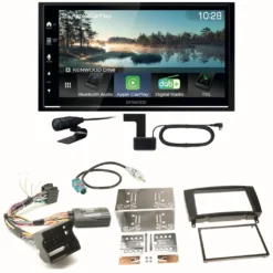 Kenwood DMX7722DABS Android Auto Einbauset Für Mercedes CLK W209 Facelift