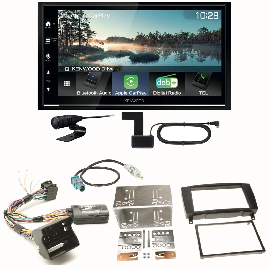 Kenwood DMX7722DABS Android Auto Einbauset Für Mercedes CLK W209 Facelift 1 Kenwood DMX7722DABS Android Auto Einbauset Für Mercedes CLK W209 Facelift
