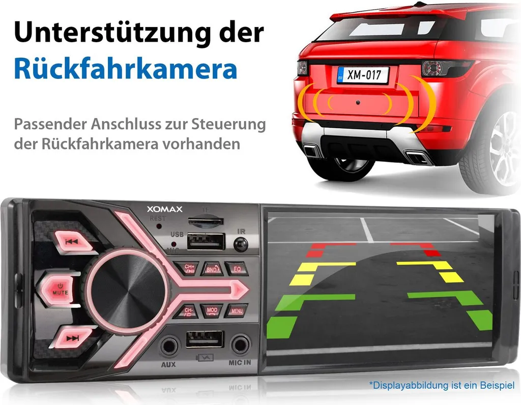 XOMAX XM-V426 Autoradio Mit 4 Zoll Touchscreen Bildschirm, Bluetooth, 2x USB, SD, AUX IN, 1 DIN 9 XOMAX XM-V426 Autoradio Mit 4 Zoll Touchscreen Bildschirm, Bluetooth, 2x USB, SD, AUX IN, 1 DIN - Image 9