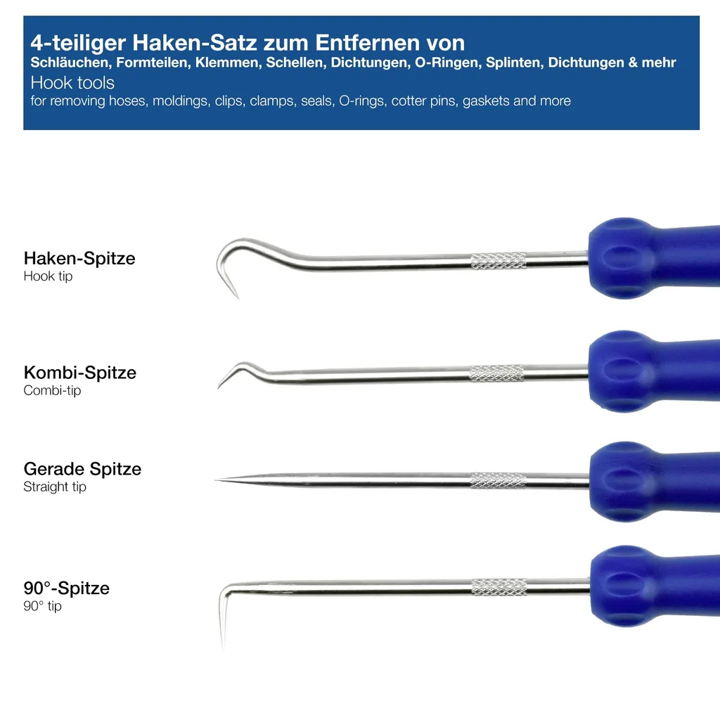 BGS Technic Haken-Satz Mit Geraden Und Abgerundeten Spitzen | 8-tlg. 7 BGS Technic Haken-Satz Mit Geraden Und Abgerundeten Spitzen | 8-tlg. - Image 7