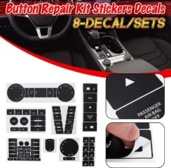 SET Klimabedienteil Klima Schalter Aufklebern Tasten Für VW Touareg 2004-2009