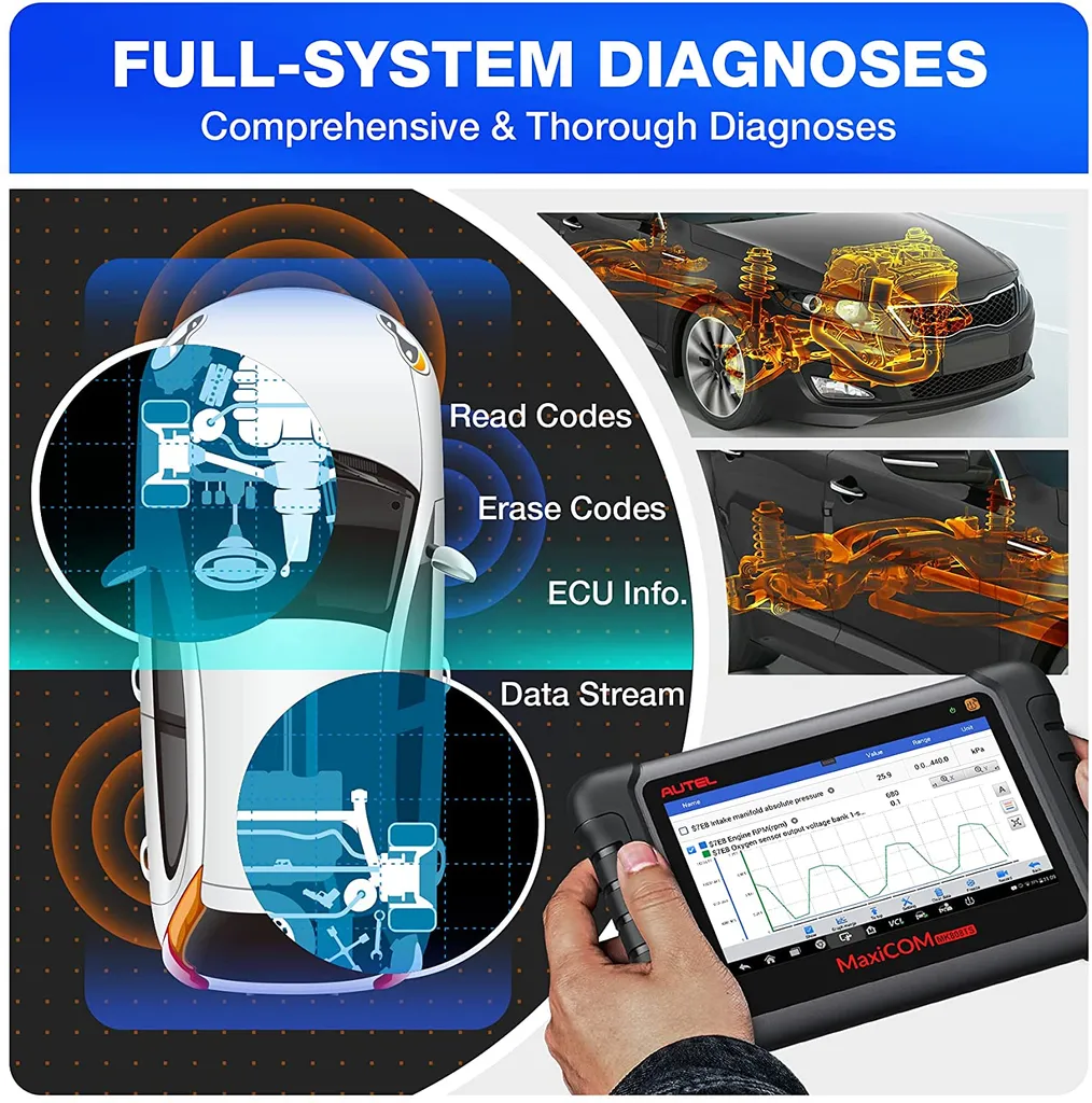 Autel MK808TS MaxiCOM Diagnosescanner Mit Ölrücksetzer (EPB/BMS/SAS/DPF/IMMO) Der Komplette TPMS-Service Frweiterte Version Von MK808/MK808BT 5 Autel MK808TS MaxiCOM Diagnosescanner Mit Ölrücksetzer (EPB/BMS/SAS/DPF/IMMO) Der Komplette TPMS-Service Frweiterte Version Von MK808/MK808BT - Image 5