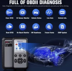 Autel ML629 OBD2-Diagnosegerät Kfz-Auslesegerät Alle OBDII Dieselmotor Benzinmotor, Airbag Antiblockiersystem Motor Getriebe System Tiefe Diagnose, 14 Sprache Deutsche Inkl -Volkswagen Kenwood Verkaufe 0f8ce84c8e3837945c16836ed525912f