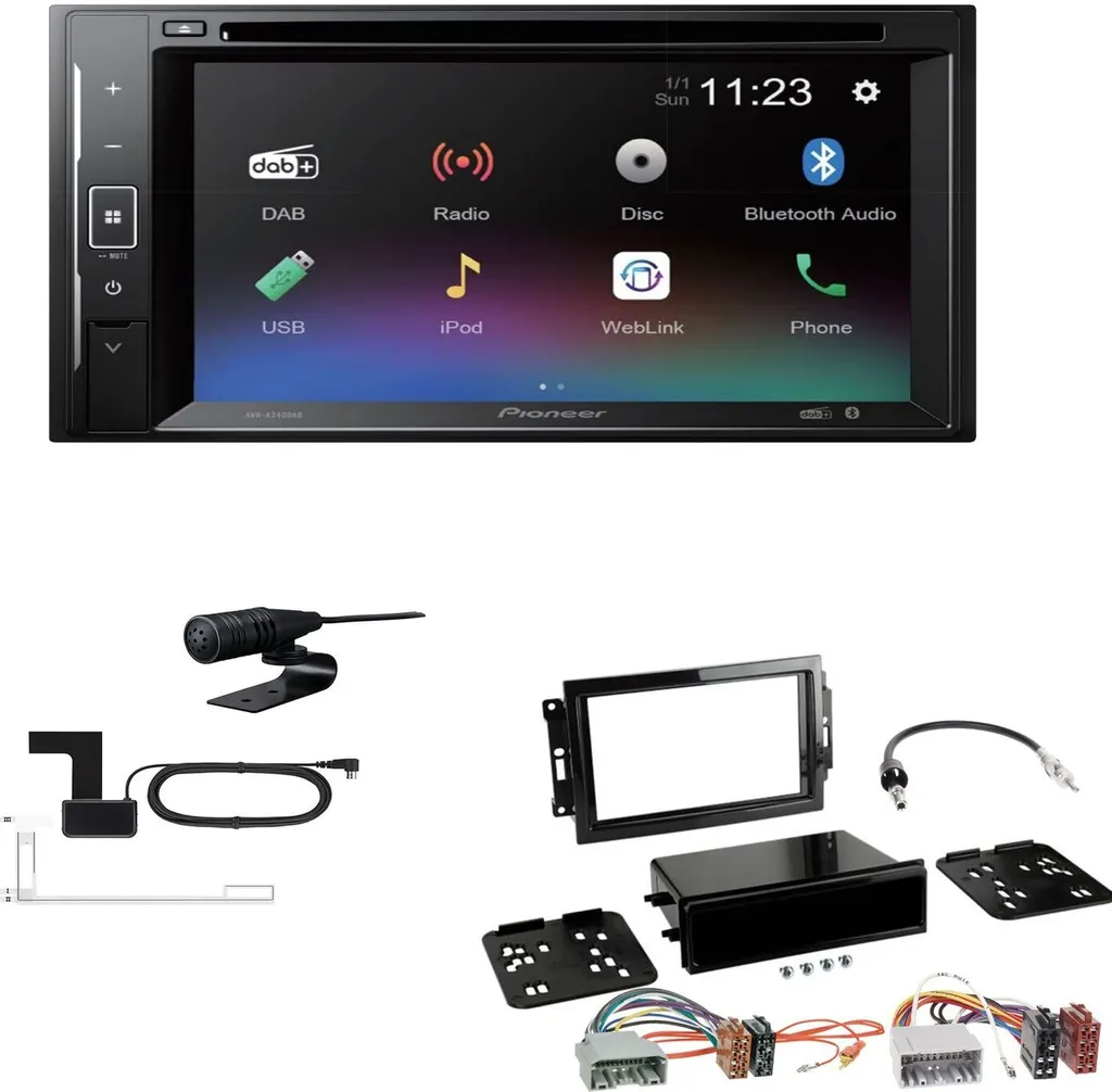 Pioneer AVH-A240DAB Autoradio Bluetooth DAB DVD USB Passend Für Dodge RAM Facelift 2006-2008 Schwarz 1 Pioneer AVH-A240DAB Autoradio Bluetooth DAB DVD USB Passend Für Dodge RAM Facelift 2006-2008 Schwarz