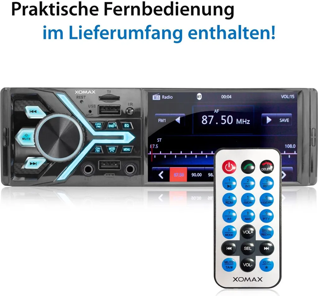 XOMAX XM-V426 Autoradio Mit 4 Zoll Touchscreen Bildschirm, Bluetooth, 2x USB, SD, AUX IN, 1 DIN 10 XOMAX XM-V426 Autoradio Mit 4 Zoll Touchscreen Bildschirm, Bluetooth, 2x USB, SD, AUX IN, 1 DIN - Image 10