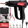 Delphi Kunststoff Schweißgerät 70WSchweißgerät Kunststoff Schweißgerät Lötkolben Set 200pcs Klammern, Kunststoffschweißen, Auto Stoßstange Armaturenbrett Reparatursatz Schweissgerät Heat Gun