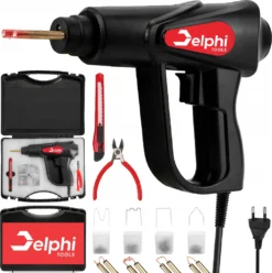 Delphi Kunststoff Schweißgerät 70WSchweißgerät Kunststoff Schweißgerät Lötkolben Set 200pcs Klammern, Kunststoffschweißen, Auto Stoßstange Armaturenbrett Reparatursatz Schweissgerät Heat Gun