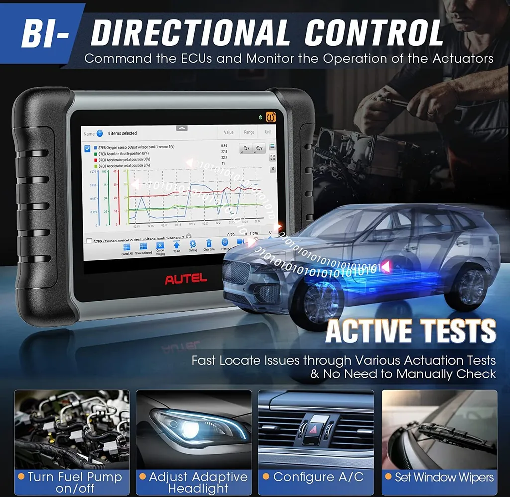 Autel MP808TS MaxiPRO Automobildiagnosescanner Mit RDKS-Servicefunktion Und Kabellosem Bluetooth 2 Jahre Update 6 Autel MP808TS MaxiPRO Automobildiagnosescanner Mit RDKS-Servicefunktion Und Kabellosem Bluetooth 2 Jahre Update - Image 6