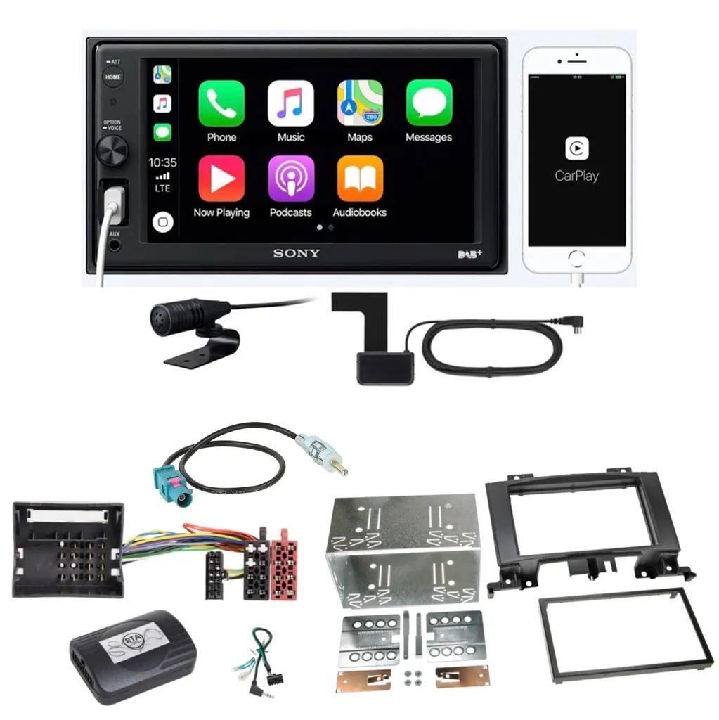 Sony XAV-AX1005DB DAB+ Bluetooth Einbauset Für Mercedes Sprinter W906 Crafter 1 Sony XAV-AX1005DB DAB+ Bluetooth Einbauset Für Mercedes Sprinter W906 Crafter