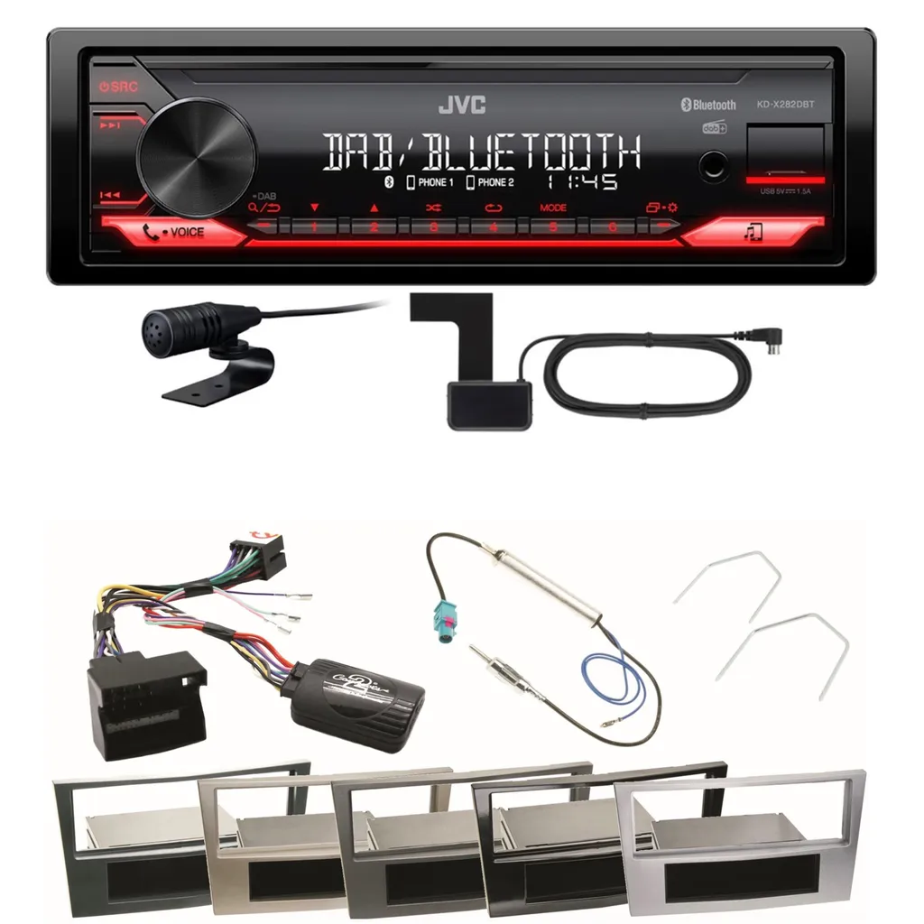 JVC KD-X282DBT Bluetooth DAB USB Einbauset Für Astra H Corsa D Zafira B 1 JVC KD-X282DBT Bluetooth DAB USB Einbauset Für Astra H Corsa D Zafira B