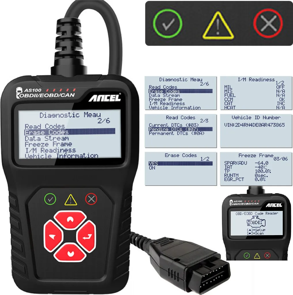 OBD2 ANCEL AS 100 - Diagnosegerät Für VW BMW Audi Mercedes Etc., 8 Sprachen (inkl. Deutsch), Update Der Lesesoftware, OBD-Diagnosegerät Schnittstelle OBD2-Verlängerungskabel 5 OBD2 ANCEL AS 100 - Diagnosegerät Für VW BMW Audi Mercedes Etc., 8 Sprachen (inkl. Deutsch), Update Der Lesesoftware, OBD-Diagnosegerät Schnittstelle OBD2-Verlängerungskabel - Image 5