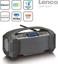 Lenco ODR-150GY - DAB+/FM Radio (IP54) - Bluetooth® - Akku - Stoßfest -Volkswagen Kenwood Verkaufe 23818c94a52ceca4fcecd36152025e29