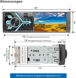 XOMAX XM-V426 Autoradio Mit 4 Zoll Touchscreen Bildschirm, Bluetooth, 2x USB, SD, AUX IN, 1 DIN 17 XOMAX XM-V426 Autoradio Mit 4 Zoll Touchscreen Bildschirm, Bluetooth, 2x USB, SD, AUX IN, 1 DIN -Volkswagen Kenwood Verkaufe 259b4bd564a65e098010ec79d9e68cce