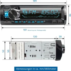 XOMAX XM-R279: Autoradio Mit Bluetooth Freisprecheinrichtung, 2. USB Mit Ladefunktion, SD, AUX IN, 1 DIN -Volkswagen Kenwood Verkaufe 269c53743cf089ae31482a20d2d7f969