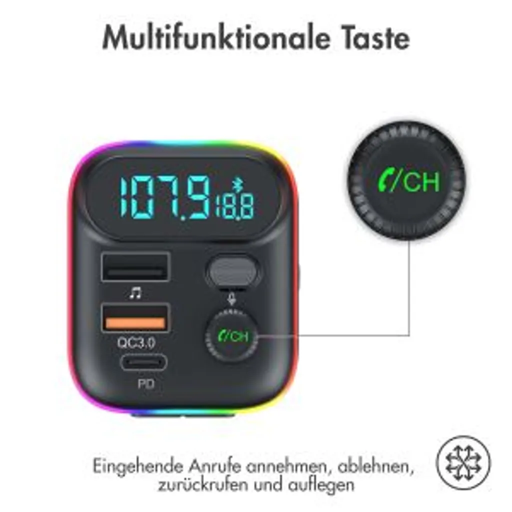 IMoshion FM Transmitter USB-C & Quick Charge - Schwarz 5 IMoshion FM Transmitter USB-C & Quick Charge - Schwarz - Image 5