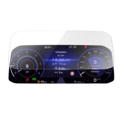 Kwmobile Schutzglas Kompatibel Mit VW Golf 8 GTI GTD GTE (2020 2021) Armaturenbrett - Hartglas Schutzfolie Für Auto Dashboard - Displayschutz Für Tachometer Transparent