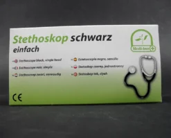 HOZ Rappaport Doppelkopf Stethoskop, Schwarz, Mit Zubehör, VE 1 Stück