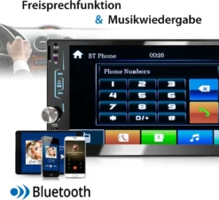 XOMAX XM-2V783 Autoradio Mit 7 Zoll Touchscreen Bildschirm (kapazitiv), Mirrorlink, Bluetooth, USB, AUX, SD, 2 DIN -Volkswagen Kenwood Verkaufe 2cca6fd8f79b8a1f7f8efe7812f4862c