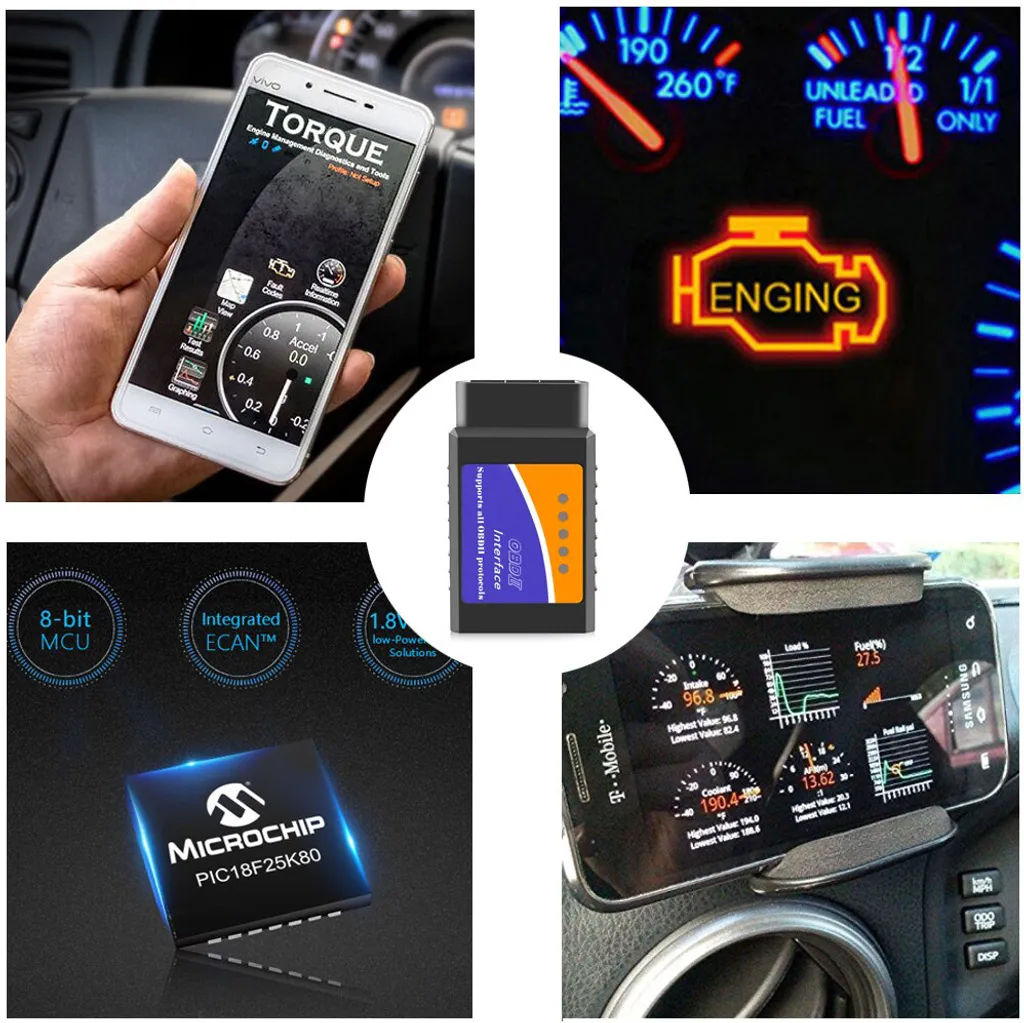 OBD2 ELM327 Diagnose Gerät Bluetooth 4.0 IOS Android PC KFZ Auto Scanner Tool Interface App Torque Diagnosegerät Auslesegerät Fehlercodeleser Retoo 2 OBD2 ELM327 Diagnose Gerät Bluetooth 4.0 IOS Android PC KFZ Auto Scanner Tool Interface App Torque Diagnosegerät Auslesegerät Fehlercodeleser Retoo - Image 2