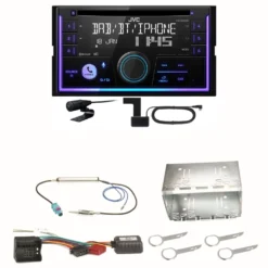 JVC KW-DB95BT Bluetooth Digitalradio Einbauset Für Fox Polo 9N3