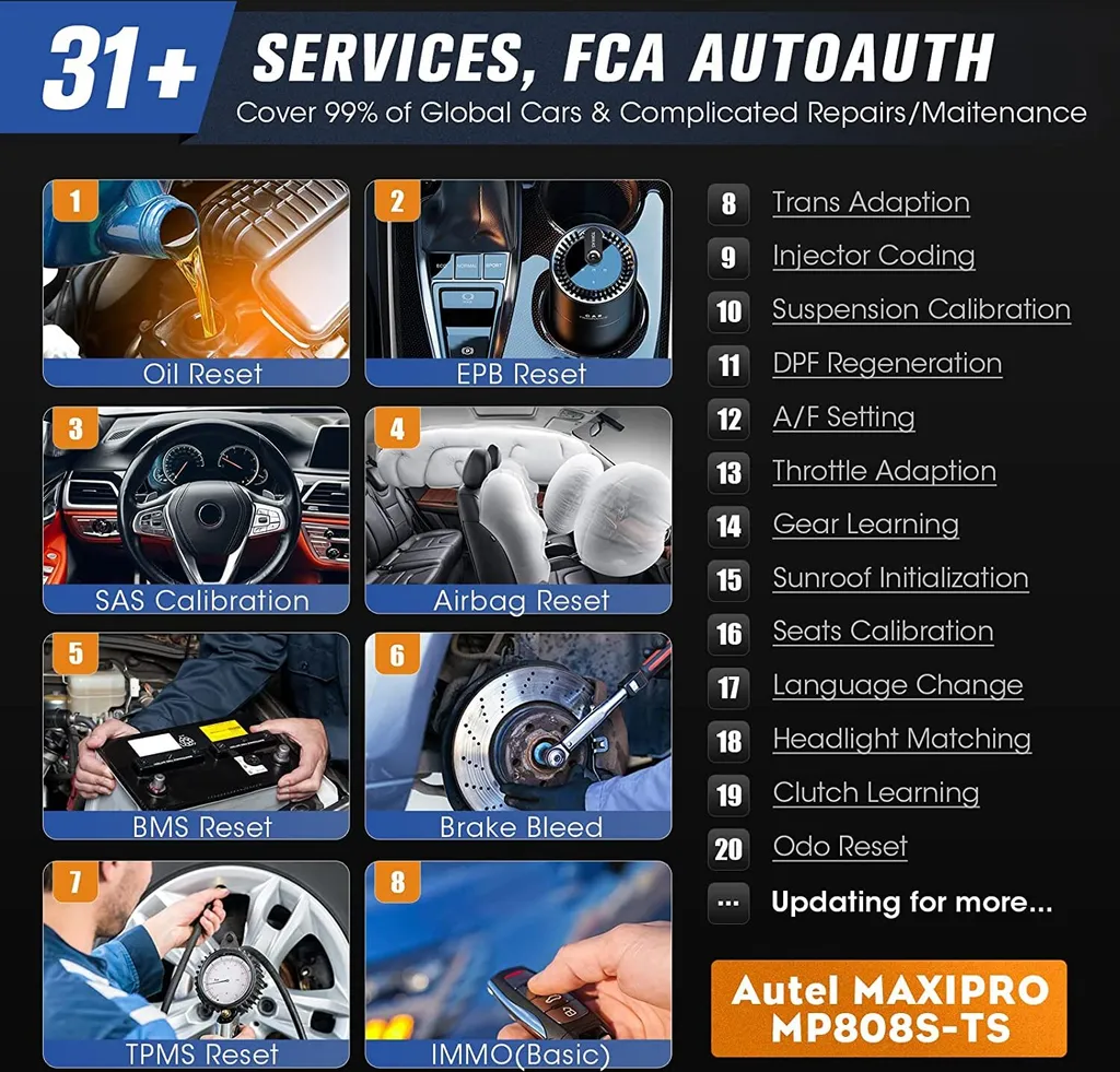 Autel MP808TS MaxiPRO Automobildiagnosescanner Mit RDKS-Servicefunktion Und Kabellosem Bluetooth 2 Jahre Update 2 Autel MP808TS MaxiPRO Automobildiagnosescanner Mit RDKS-Servicefunktion Und Kabellosem Bluetooth 2 Jahre Update - Image 2