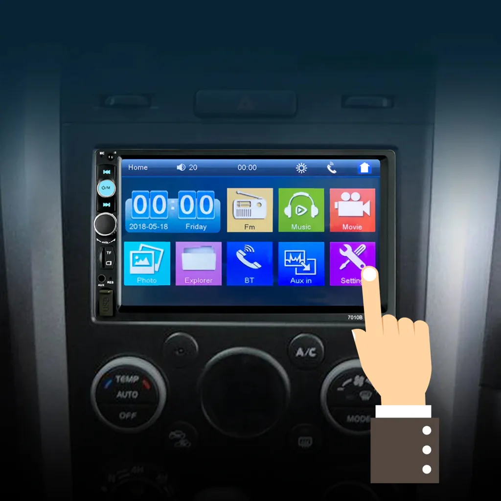 2DIN Autoradio 7 Zoll 1080P Touchscreen Mirrorlink Multimedia Player Monitor TF AUX USB Einer Rückfahrkamera Auto Radio Mit Telefonaufladung Retoo 5 2DIN Autoradio 7 Zoll 1080P Touchscreen Mirrorlink Multimedia Player Monitor TF AUX USB Einer Rückfahrkamera Auto Radio Mit Telefonaufladung Retoo - Image 5