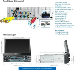 XOMAX XM-V748D Autoradio Mit DAB+ Plus, Mirrorlink, 7 Zoll Touchscreen Bildschirm (kapazitiv), Bluetooth, AUX, SD, USB, 1 DIN -Volkswagen Kenwood Verkaufe 3d4cd97332457737bd35ac881a809850