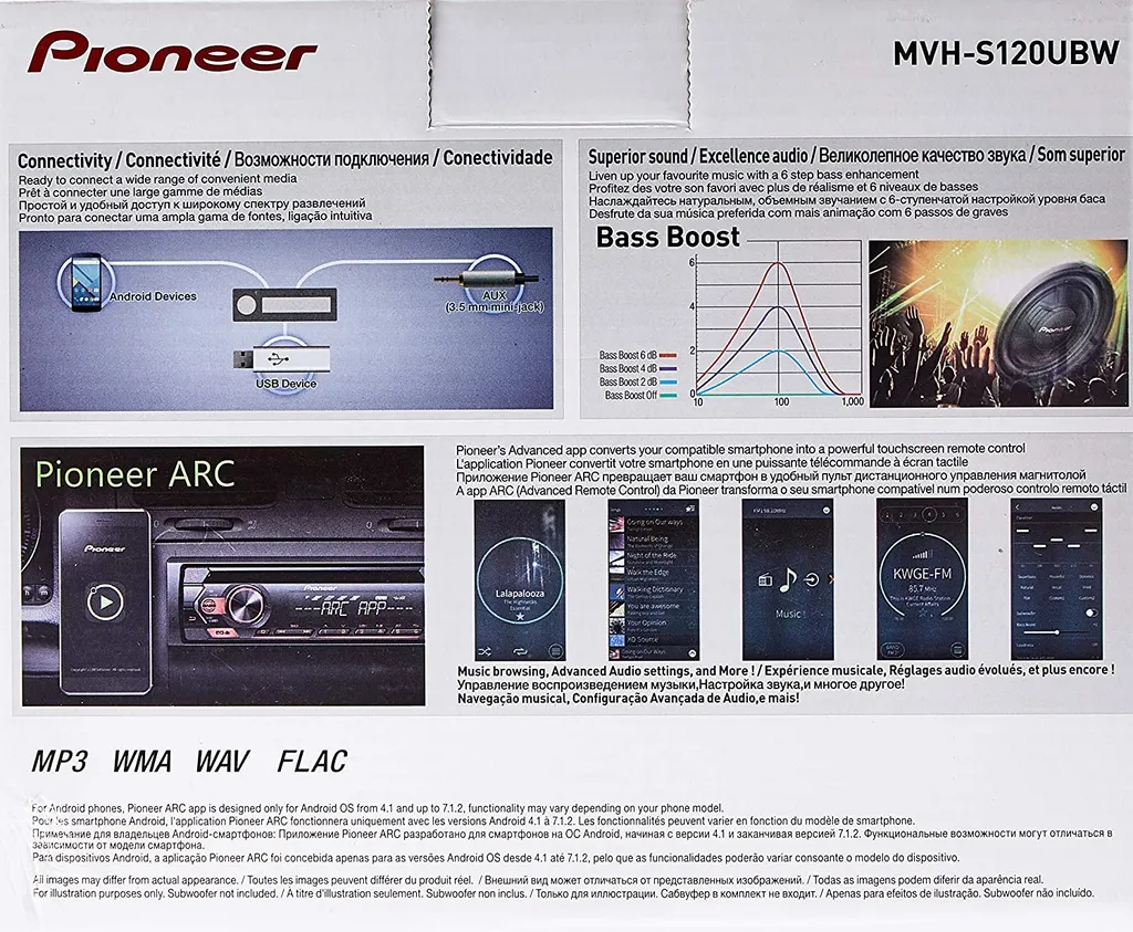 Pioneer MVH-S120UBW - MP3 | USB | Aux-IN Autoradio 5 Pioneer MVH-S120UBW - MP3 | USB | Aux-IN Autoradio - Image 5