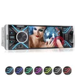 XOMAX XM-V417 Autoradio Mit 4 Zoll Touchscreen Bildschirm, Bluetooth Freisprecheinrichtung, USB SD, AUX, 1 DIN