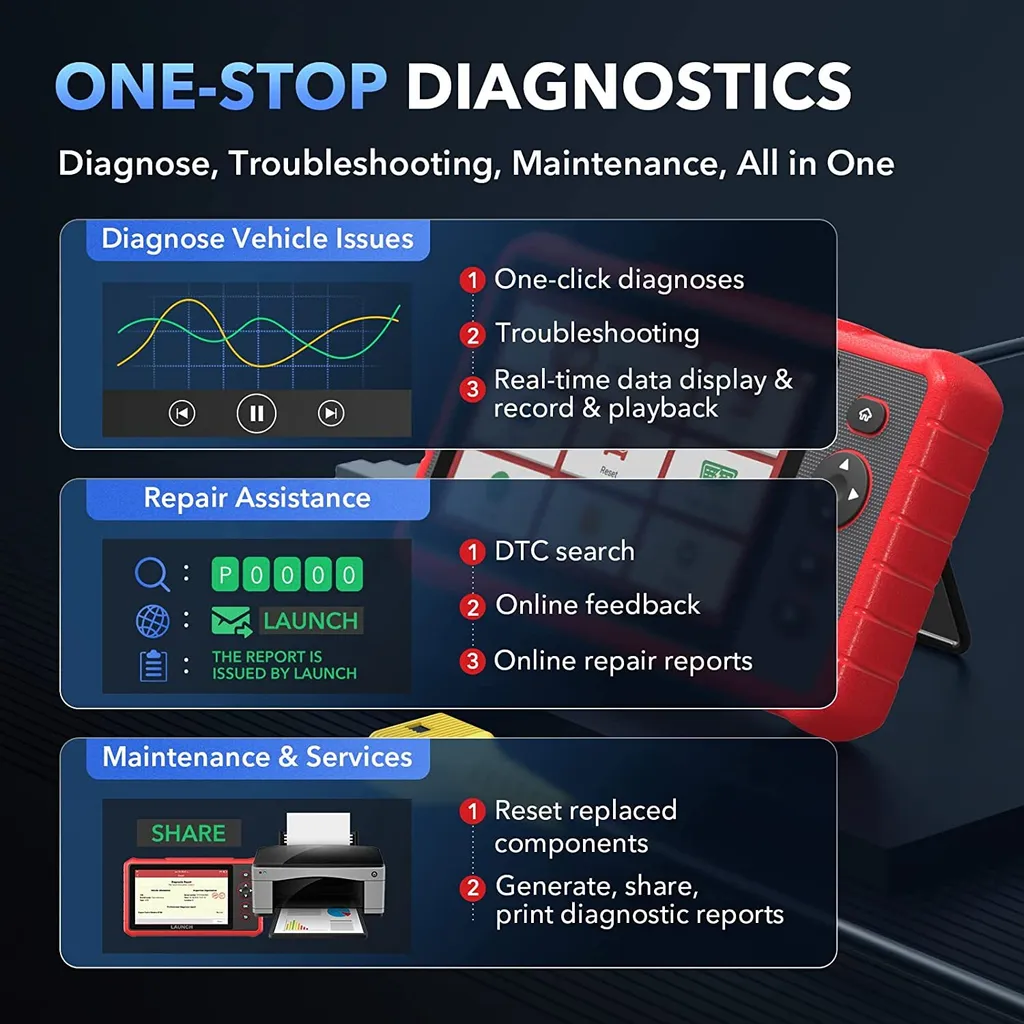 LAUNCH CRP909X OBD2-Diagnosegerät Für ALLE Systeme 28 Service-Reset Öl-Service EPB DPF Regeneration LWS Kalibrierung BMS IMMO 5 LAUNCH CRP909X OBD2-Diagnosegerät Für ALLE Systeme 28 Service-Reset Öl-Service EPB DPF Regeneration LWS Kalibrierung BMS IMMO - Image 5