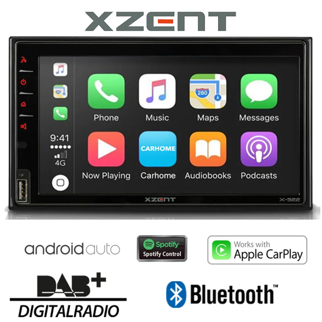 XZENT X-522 2-DIN Moniceiver Carplay Android Auto Bluetooth DAB+ Digitalradio 5 XZENT X-522 2-DIN Moniceiver Carplay Android Auto Bluetooth DAB+ Digitalradio - Image 5