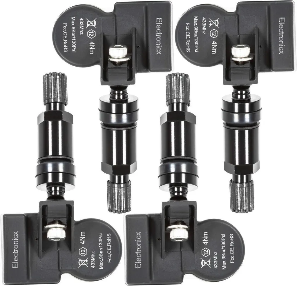 4 Reifendrucksensoren RDKS Sensoren Metallventil Schwarz Für Renault Kadjar RFE 01.2015-12.2021 1 4 Reifendrucksensoren RDKS Sensoren Metallventil Schwarz Für Renault Kadjar RFE 01.2015-12.2021