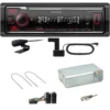 Kenwood KMM-BT408DAB Bluetooth DAB Einbauset Für Renault Megane 2 Clio 3 Modus