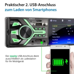 XOMAX XM-V427D Autoradio Mit DAB+ Plus, 4 Zoll Touchscreen Bildschirm, 2x USB, Bluetooth, SD, AUX IN, 1 DIN -Volkswagen Kenwood Verkaufe 5a417a12114f706f366524e166e827eb