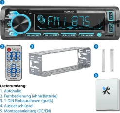 XOMAX XM-R286 Autoradio Mit Bluetooth Freisprecheinrichtung, 2. USB Mit Ladefunktion, SD, AUX, MP3, 1 DIN -Volkswagen Kenwood Verkaufe 5aad29026490dfa953c46d73316a8274