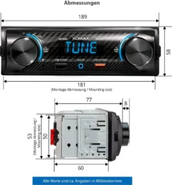 XOMAX XM-R280 Autoradio Mit Bluetooth Freisprecheinrichtung, 2. USB Mit Ladefunktion, Aux In, 1 DIN -Volkswagen Kenwood Verkaufe 5f95ec21f26d679f84b8f8adda4035a8