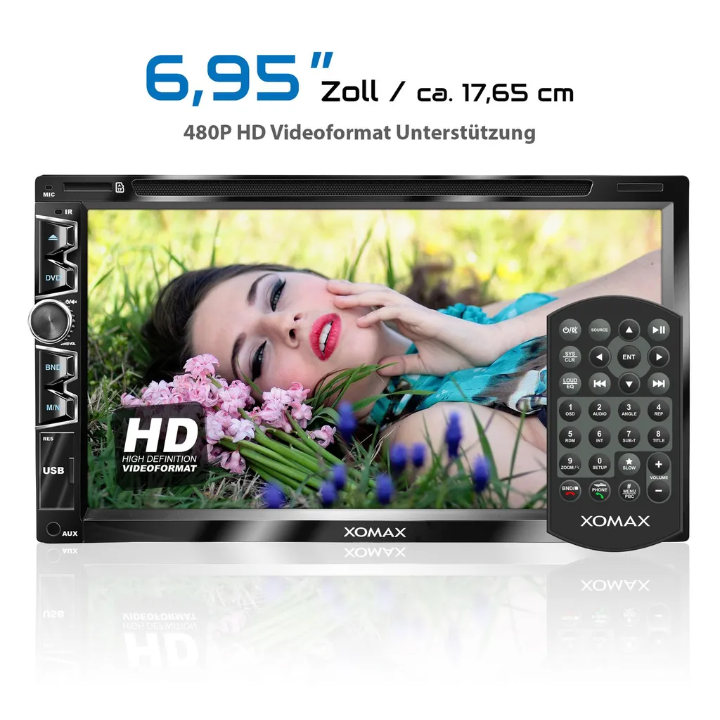 XOMAX XM-2D6907 Autoradio Mit 6,9 Zoll Touchscreen Bildschirm (kapazitiv), USB Mirrorlink, DVD CD Player, Micro SD, 2 DIN 2 XOMAX XM-2D6907 Autoradio Mit 6,9 Zoll Touchscreen Bildschirm (kapazitiv), USB Mirrorlink, DVD CD Player, Micro SD, 2 DIN - Image 2