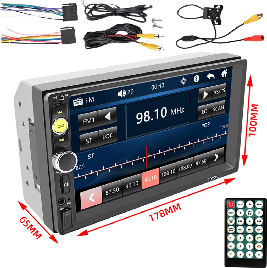 2DIN Autoradio 7 Zoll 1080P Touchscreen Mirrorlink Multimedia Player Monitor TF AUX USB Einer Rückfahrkamera Auto Radio Mit Telefonaufladung Retoo 9 2DIN Autoradio 7 Zoll 1080P Touchscreen Mirrorlink Multimedia Player Monitor TF AUX USB Einer Rückfahrkamera Auto Radio Mit Telefonaufladung Retoo - Image 9