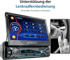 XOMAX XM-V748D Autoradio Mit DAB+ Plus, Mirrorlink, 7 Zoll Touchscreen Bildschirm (kapazitiv), Bluetooth, AUX, SD, USB, 1 DIN -Volkswagen Kenwood Verkaufe 6622fccfd6e6076aed87199361dc8380