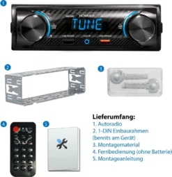 XOMAX XM-R280 Autoradio Mit Bluetooth Freisprecheinrichtung, 2. USB Mit Ladefunktion, Aux In, 1 DIN -Volkswagen Kenwood Verkaufe 670f4dc35fe703c93dc35f7428fb88c2