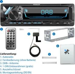 XOMAX XM-RD285 Autoradio Mit DAB+ Plus, Bluetooth Freisprecheinrichtung, 2x USB, SD, AUX IN, 1 DIN -Volkswagen Kenwood Verkaufe 6b660cee461fc3d82db3a1d364cfcc6d 1