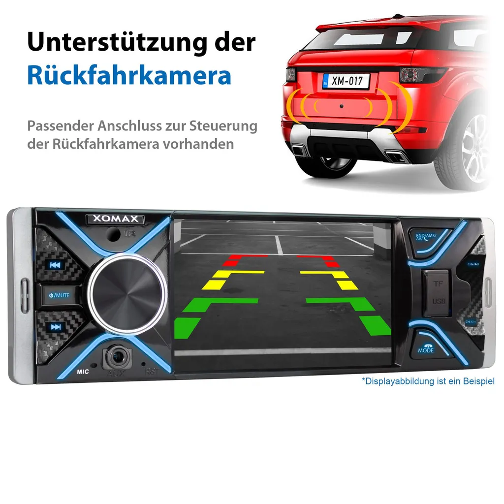XOMAX XM-V417 Autoradio Mit 4 Zoll Touchscreen Bildschirm, Bluetooth Freisprecheinrichtung, USB SD, AUX, 1 DIN 10 XOMAX XM-V417 Autoradio Mit 4 Zoll Touchscreen Bildschirm, Bluetooth Freisprecheinrichtung, USB SD, AUX, 1 DIN - Image 10