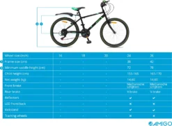 26 Zoll Fahrrad Mädchen Jungen Jugendrad Mountainbike MTB Fully Amigo Rock Grün -Volkswagen Kenwood Verkaufe 6f6f366d18c81f951440439c4554b2a9