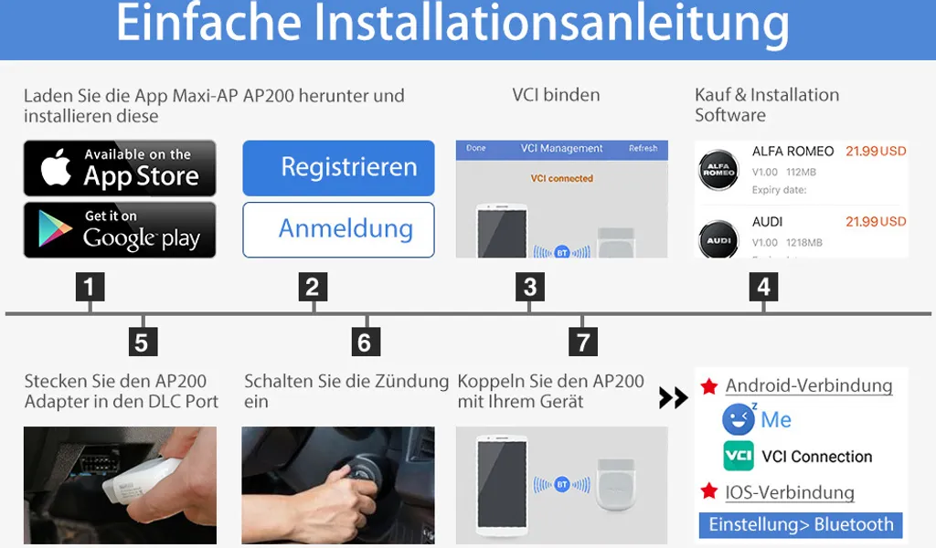 Autel AP200 Obd2 Bluetooth Adapter,Fehlercode Von Alle System Auslesen,Sonderfunktion Für Öl SAS EPB DPF BMS IMMO Und TPMS, OBD2 Bluetooth Diagnosegerät.geeignet Für IOS Und Android 8 Autel AP200 Obd2 Bluetooth Adapter,Fehlercode Von Alle System Auslesen,Sonderfunktion Für Öl SAS EPB DPF BMS IMMO Und TPMS, OBD2 Bluetooth Diagnosegerät.geeignet Für IOS Und Android - Image 8