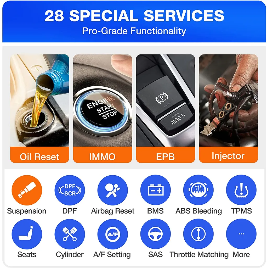 Autel MK808TS MaxiCOM Diagnosescanner Mit Ölrücksetzer (EPB/BMS/SAS/DPF/IMMO) Der Komplette TPMS-Service Frweiterte Version Von MK808/MK808BT 4 Autel MK808TS MaxiCOM Diagnosescanner Mit Ölrücksetzer (EPB/BMS/SAS/DPF/IMMO) Der Komplette TPMS-Service Frweiterte Version Von MK808/MK808BT - Image 4