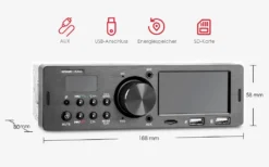 IeGeek Autoradio Bluetooth Freisprechanrufe, 1 DIN Autoradio Mit 30 Speicherplätzen Und Stromausfallspeicher, RDS/FM/AM Duales LCD-Display Mit Uhr, SD/AUX/2 USB Anschlüsse -Volkswagen Kenwood Verkaufe 77f76c39fc1c949446bb9f6f0773aae7