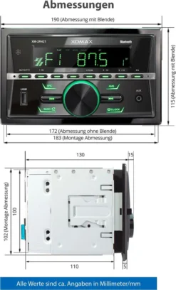XOMAX XM-2R421 Autoradio Mit Bluetooth Freisprecheinrichtung, USB Und AUX-IN, 2 DIN -Volkswagen Kenwood Verkaufe 784a0b2971a3130fdc5ebbfad77c5ee5