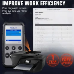 Autel ML629 OBD2-Diagnosegerät Kfz-Auslesegerät Alle OBDII Dieselmotor Benzinmotor, Airbag Antiblockiersystem Motor Getriebe System Tiefe Diagnose, 14 Sprache Deutsche Inkl -Volkswagen Kenwood Verkaufe 809764793ee6c44bcbdefac1b6ac7a7a